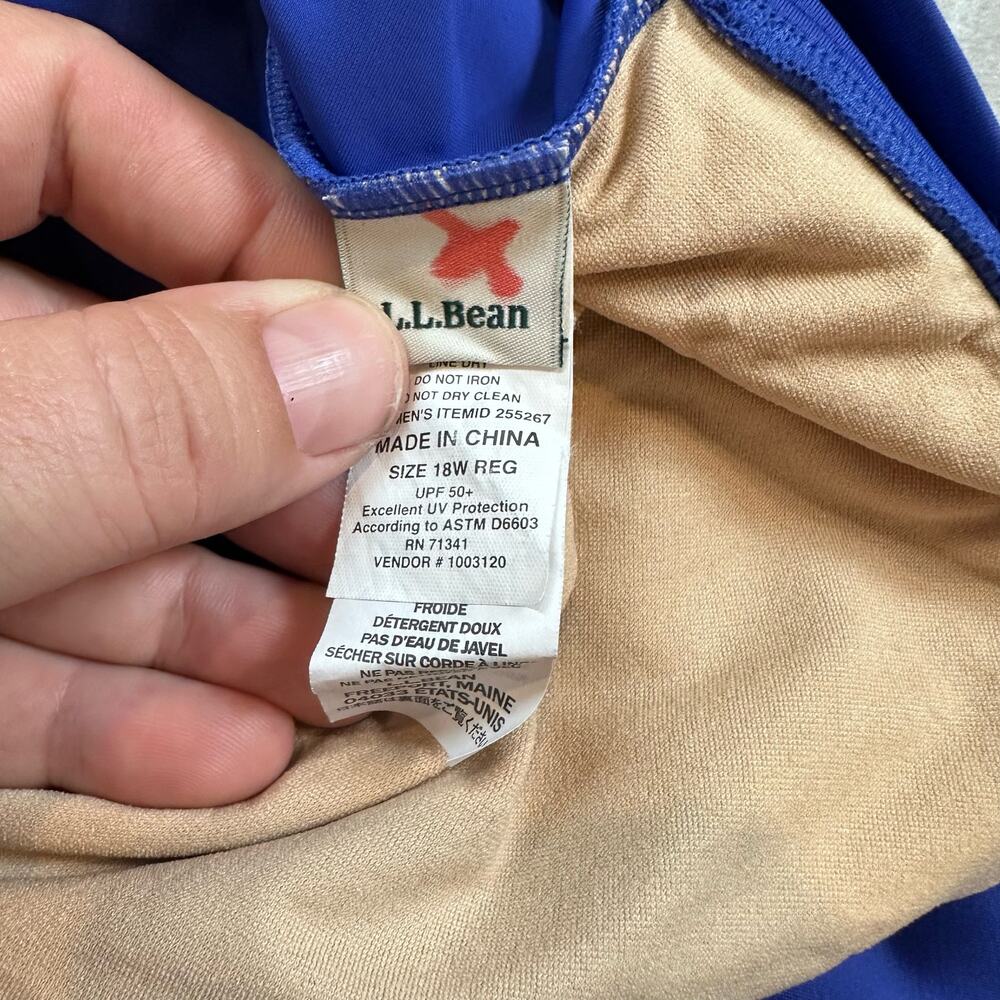 LL Bean Royal Blue Swim Skirt Swimskirt Skirted Bottoms Women's 18 18W - Picture 6 of 8
